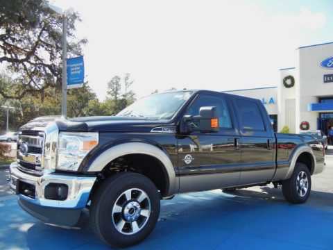 Kodiak Brown Metallic Ford F250 Super Duty Lariat Crew Cab 4x4.  Click to enlarge.