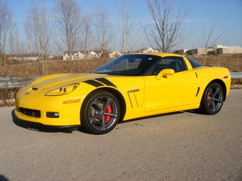 Velocity Yellow Chevrolet Corvette Grand Sport Coupe.  Click to enlarge.