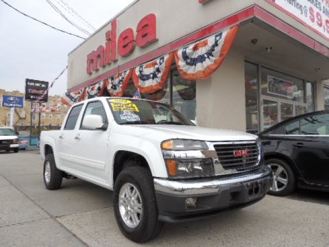 Summit White GMC Canyon SLE Crew Cab 4x4.  Click to enlarge.