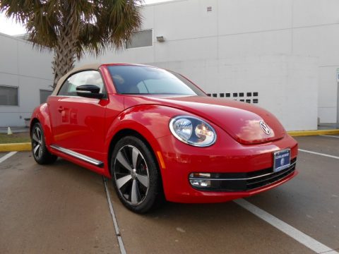 Tornado Red Volkswagen Beetle Turbo Convertible.  Click to enlarge.