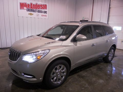 Champagne Silver Metallic Buick Enclave Leather.  Click to enlarge.