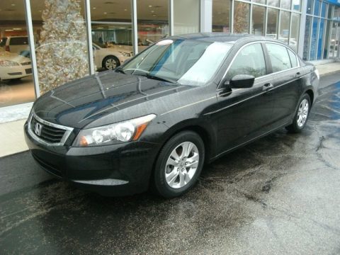 Crystal Black Pearl Honda Accord LX-P Sedan.  Click to enlarge.