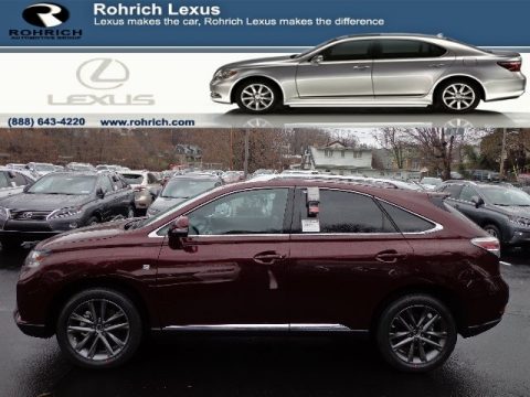 Claret Red Mica Lexus RX 350 F Sport AWD.  Click to enlarge.