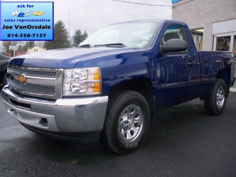 Blue Topaz Metallic Chevrolet Silverado 1500 LS Regular Cab 4x4.  Click to enlarge.