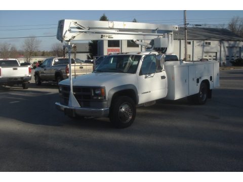 Summit White Chevrolet C/K 3500 C3500 Regular Cab Dually Chassis.  Click to enlarge.