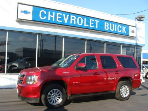 Crystal Red Tintcoat Chevrolet Tahoe Hybrid 4x4.  Click to enlarge.