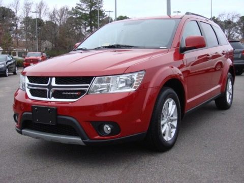 Brilliant Red Tri-Coat Pearl Dodge Journey SXT.  Click to enlarge.
