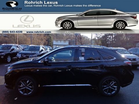Obsidian Black Lexus RX 350 F Sport AWD.  Click to enlarge.