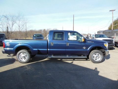 Blue Jeans Metallic Ford F250 Super Duty XLT Crew Cab 4x4.  Click to enlarge.