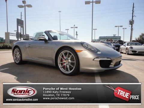 Platinum Silver Metallic Porsche 911 Carrera S Cabriolet.  Click to enlarge.