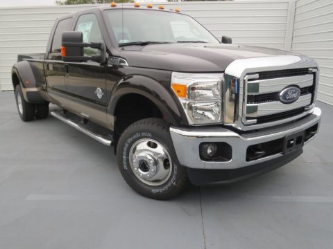 Kodiak Brown Metallic Ford F350 Super Duty Lariat Crew Cab 4x4 Dually.  Click to enlarge.