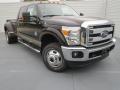 Front 3/4 View of 2013 Ford F350 Super Duty Lariat Crew Cab 4x4 Dually #1