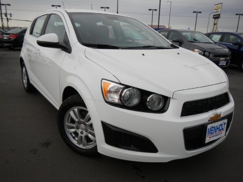 Summit White Chevrolet Sonic LT Hatch.  Click to enlarge.