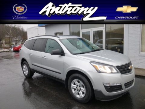 Silver Ice Metallic Chevrolet Traverse LS AWD.  Click to enlarge.