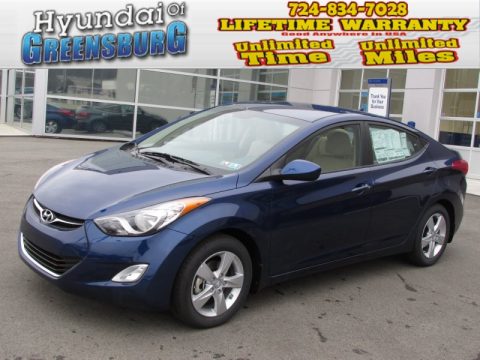 Atlantic Blue Hyundai Elantra GLS.  Click to enlarge.