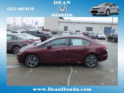 Crimson Red Pearl Honda Civic EX Sedan.  Click to enlarge.