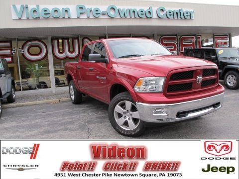 Deep Cherry Red Crystal Pearl Dodge Ram 1500 Outdoorsman Crew Cab 4x4.  Click to enlarge.