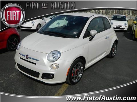 Bianco Perla (Pearl White) Fiat 500 Sport.  Click to enlarge.