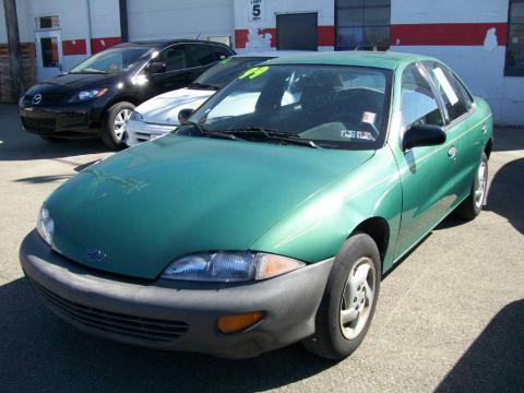 Medium Green Metallic Chevrolet Cavalier Sedan.  Click to enlarge.