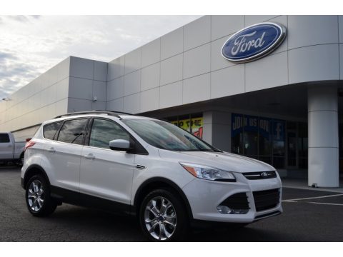 White Platinum Metallic Tri-Coat Ford Escape SE 2.0L EcoBoost.  Click to enlarge.