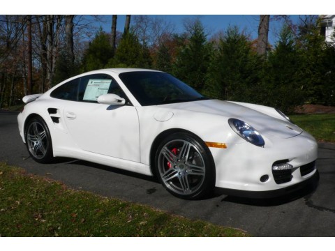Carrara White Porsche 911 Turbo Coupe.  Click to enlarge.