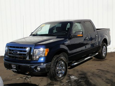 Dark Blue Pearl Metallic Ford F150 XLT SuperCrew 4x4.  Click to enlarge.