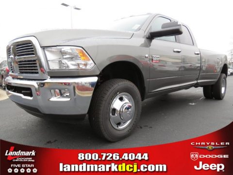 Mineral Gray Pearl Dodge Ram 3500 HD Big Horn Crew Cab 4x4 Dually.  Click to enlarge.