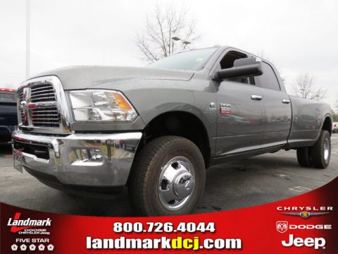 Mineral Gray Pearl Dodge Ram 3500 HD Big Horn Crew Cab 4x4 Dually.  Click to enlarge.