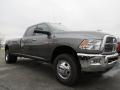 Front 3/4 View of 2012 Dodge Ram 3500 HD Big Horn Crew Cab 4x4 Dually #4