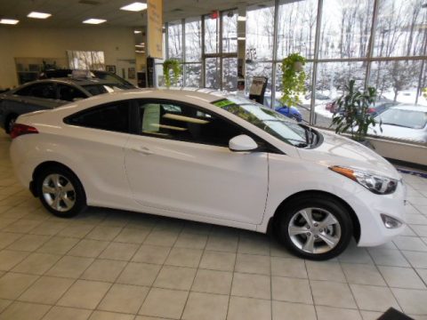 Monaco White Hyundai Elantra Coupe GS.  Click to enlarge.