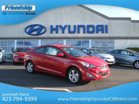 Volcanic Red Hyundai Elantra Coupe GS.  Click to enlarge.