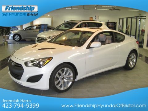 White Satin Pearl Hyundai Genesis Coupe 2.0T.  Click to enlarge.
