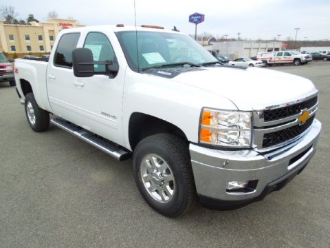 Summit White Chevrolet Silverado 3500HD LTZ Crew Cab 4x4.  Click to enlarge.