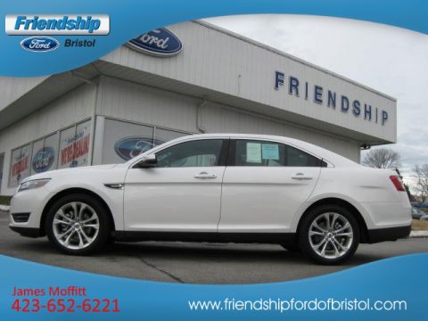 White Platinum Tri-Coat Ford Taurus SEL.  Click to enlarge.