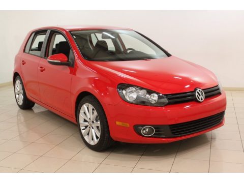 Tornado Red Volkswagen Golf 4 Door TDI.  Click to enlarge.