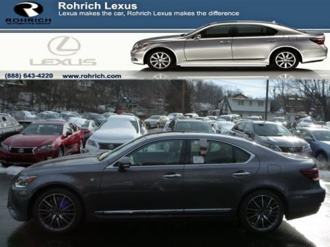 Nebula Gray Pearl Lexus LS 460 F Sport AWD.  Click to enlarge.