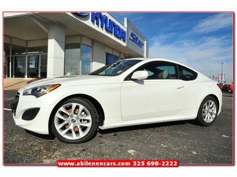 White Satin Pearl Hyundai Genesis Coupe 2.0T Premium.  Click to enlarge.