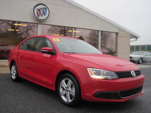 Tornado Red Volkswagen Jetta TDI Sedan.  Click to enlarge.