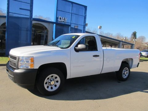 Summit White Chevrolet Silverado 1500 Work Truck Regular Cab 4x4.  Click to enlarge.