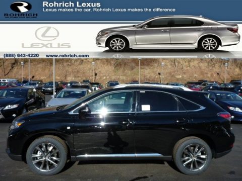 Obsidian Black Lexus RX 350 F Sport AWD.  Click to enlarge.