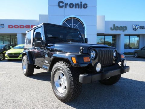 Black Jeep Wrangler X 4x4.  Click to enlarge.