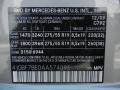 Mercedes-Benz Color Code 792 Palladium Silver Metallic #30