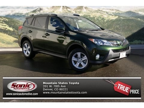 Spruce Green Mica Toyota RAV4 XLE AWD.  Click to enlarge.