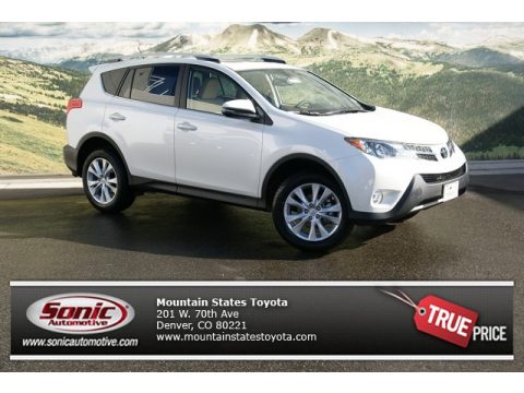 Blizzard White Pearl Toyota RAV4 Limited AWD.  Click to enlarge.