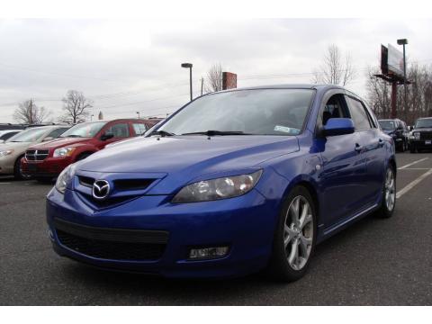 Aurora Blue Mica Mazda MAZDA3 s Touring Hatchback.  Click to enlarge.