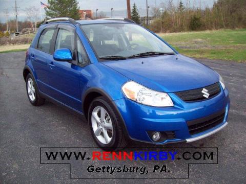 Techno Blue Metallic Suzuki SX4 Sport AWD.  Click to enlarge.