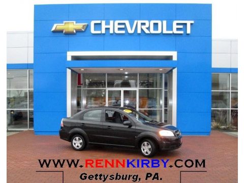 Black Granite Metallic Chevrolet Aveo LT Sedan.  Click to enlarge.