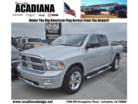 Bright Silver Metallic Dodge Ram 1500 Big Horn Crew Cab.  Click to enlarge.