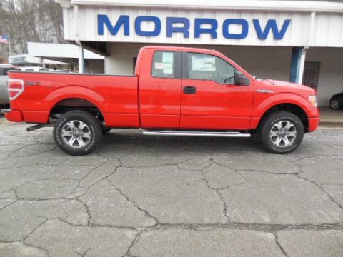 Race Red Ford F150 STX SuperCab 4x4.  Click to enlarge.