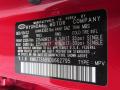 Hyundai Color Code SAZ Garnet Red #10 Hyundai Color Code SAZ Garnet Red #10
